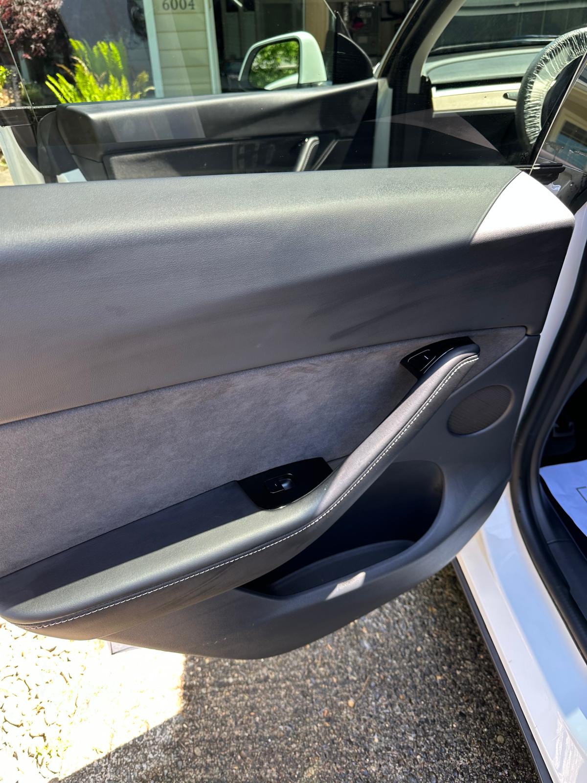 Vehicle 1 door panel after detailing